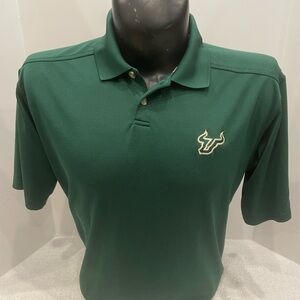 Adult University South Florida Columbia Collared Polo short sleeve shirt. USF